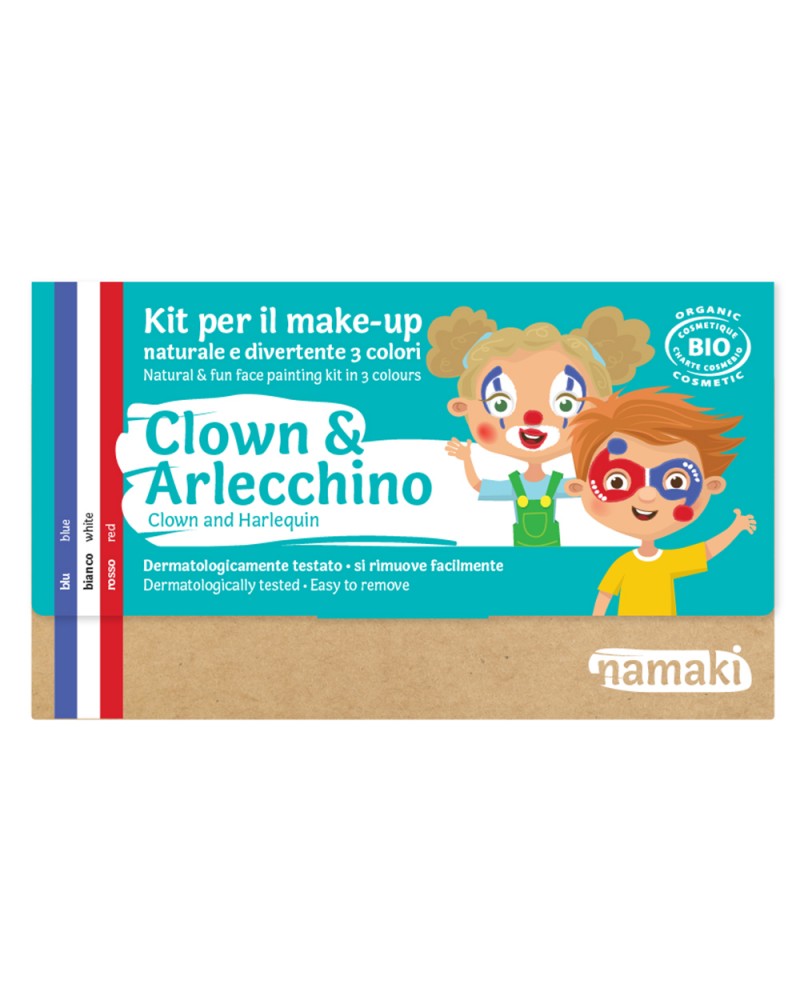 Trucco bimbo - Kit 3 colori Clown & Arlecchino - GreenActually